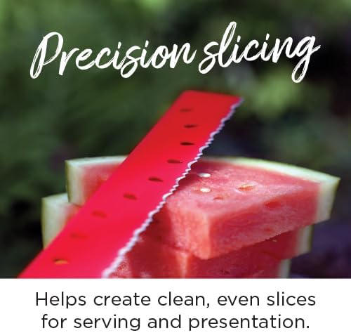 Kuhn Rikon Watermelon Knife, Serrated Fruit Slicer for Watermelon and Large Fruit, Long Blade for Clean Slicing, Easy Cutting Tool
