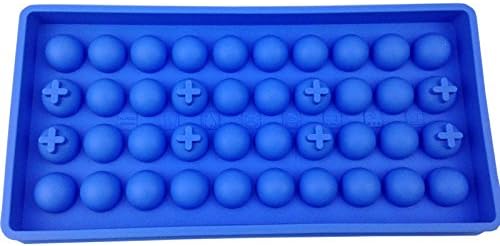 Mydio Mini Ice Ball Molds DIY Molds Tool for Candy pudding jelly milk juice Chocolate mold or Cocktails & whiskey particles (2 pack, Blue)