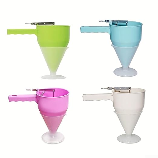 FABULETTA Pancake Batter Dispenser with Plunger for Small Octopus Balls, ABS Cake Dispenser Funnel for Takoyaki, Cupcakes, Muffins, Dishwasher Safe Kitchen Tool(C)
