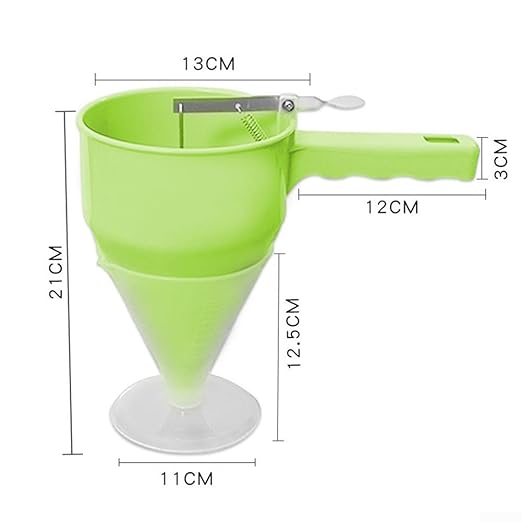 FABULETTA Pancake Batter Dispenser with Plunger for Small Octopus Balls, ABS Cake Dispenser Funnel for Takoyaki, Cupcakes, Muffins, Dishwasher Safe Kitchen Tool(D)