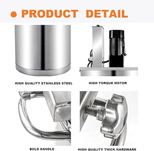Electric Automatic Pot Stirrer with Adjustable Speed, 4-Blade Mixer for 20L/50L/90L Cooking, Portable Mortar & Jam Mixer, Commercial Food Mixing Tool