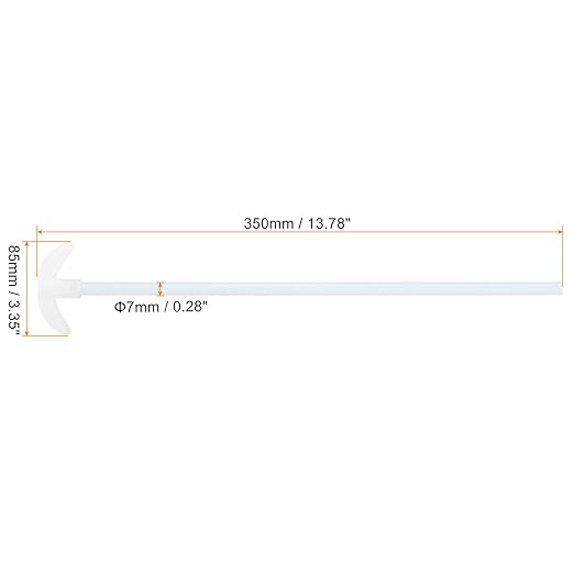 MECCANIXITY PTFE Electric Stirring Rod 350x85mm Length Overhead Stirrer Mixer Shaft with Foldable Paddle for Lab