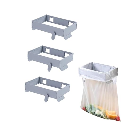 Hanging Foldable Kitchen Waste Bin, Toilet Trash Can, Sealable Garbage Can, No Odor, Space-Saving Design, for Cabinet Door, Bathroom, Desk, RV, Car & Camping, Office