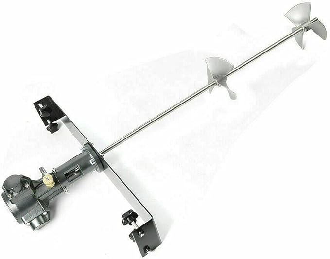 Eapmic 50 Gallon Pneumatic Paint Mixer Machine 1/2HP Pneumatic Agitator Stainless Steel Air Powered Paint Stirring Machine Automatic Barrel Drum Stirrer for Paint Ink Coating Viscous Liquid