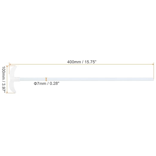 MECCANIXITY PTFE Electric Stirring Rod 400x100mm Length Overhead Stirrer Mixer Shaft with Foldable Paddle for Lab