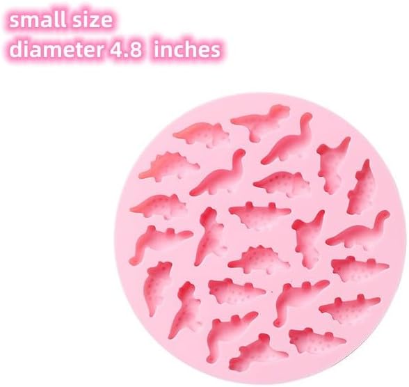 Cute Ice Cube Trays Silicone Chocolate Mold Wax Melt Molds Easy Release Ice Trays Non-Stick Chocolate Soap Pudding Jello Ice Cube Tray (Dino A)