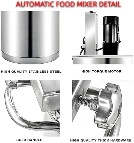 Commercial Automatic Food Mixer 60L, Stainless Steel Mixing Machine with Adjustable Speed, Ideal for Jam and Sauce, Heavy-Duty Pot Stirrer for Restaurants and Bakeries