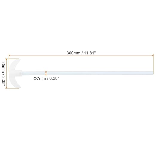 MECCANIXITY PTFE Electric Stirring Rod 300x85mm Length Overhead Stirrer Mixer Shaft with Foldable Paddle for Lab