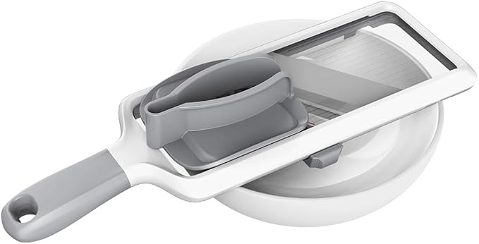 ZKIRON Safety Hand Guard for Mandoline Slicers – Ergonomic, Non-Slip Grip, Durable for Smooth and Safe Slicing of Fruits & Vegetables (Gray)