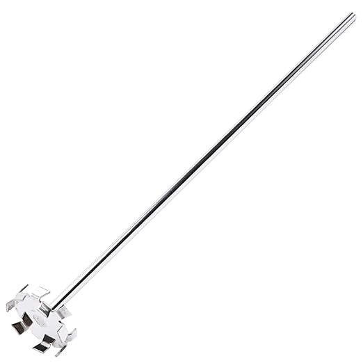 ONiLAB 18900626 316L Stainless Steel Radial-Flow Stirrer,50mm Stirrer Diameter, 8 mm Shaft Diameter, 400 mm Shaft Length
