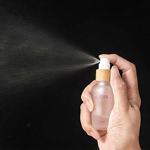 Furnido 5 Pcs Essential Oil Fine Mist Atomizer Tops For 5/10/15/20/30/50/100ml Bottles,Replacement Spray Tops with Natural Bamboo Head