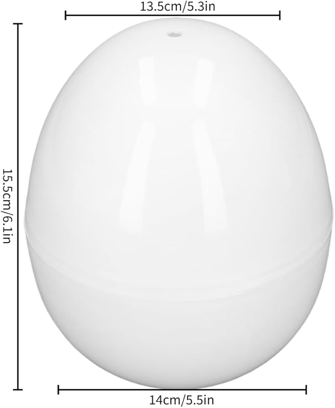 Hard Boiled Egg Cooker, Electric Egg Cooker 4 Eggs Capacity Compact Design ABS Material Egg Shape Microwave Function Egg Boiler Be for Hard Boiled Eggs, Poached Eggs