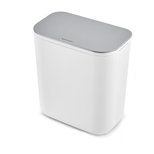 2.4 Gallon/9L Hanging Trash Can with Stainless Steel Lid, Mountable Compost Bin for Kitchen Cabinet Door, Under Sink Food Waste Container for RV, Bathroom, Office