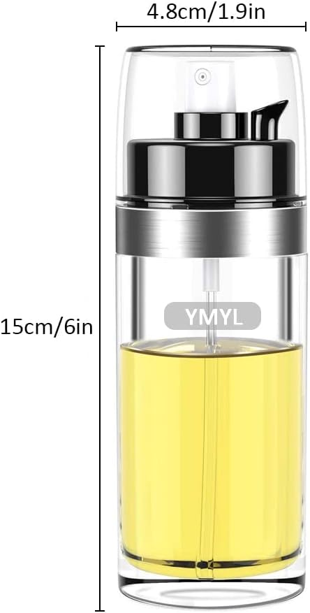 2 in 1 Oil Dispenser Bottle and Mister - 150ml Portable Olive Oil Sprayer for Air Fryer, BBQ, Salad, Baking, Roasting, Frying, Grilling