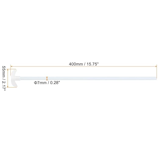 MECCANIXITY PTFE Electric Stirring Rod 400x55mm Length Overhead Stirrer Mixer Shaft with Foldable Paddle for Lab