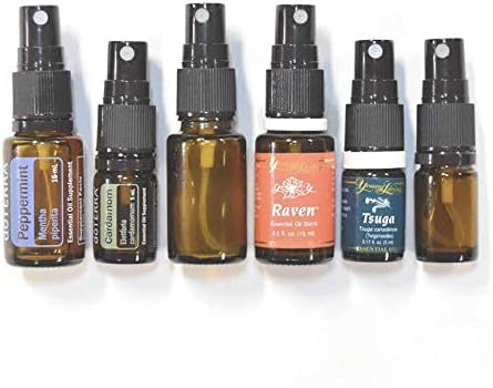 Holistic Oils Spray Tops for Essential Oil Bottles - 12 Essential Oil Spray Bottle Tops Oil Spray Tops Oil Mist Sprayer Replacement Pump Reusable Inserts for 5 ml, 15 ml 20 ml Bottles