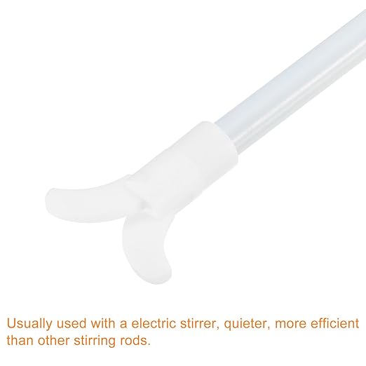 MECCANIXITY PTFE Electric Stirring Rod 300x45mm Length Overhead Stirrer Mixer Shaft with Foldable Paddle for Lab
