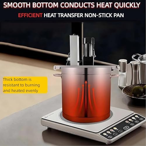 Automatic Food Mixer, Commercial Pot Stirrer, Stainless Steel Mixing Machine with Adjustable Speed Control for Making Jam and Sauce