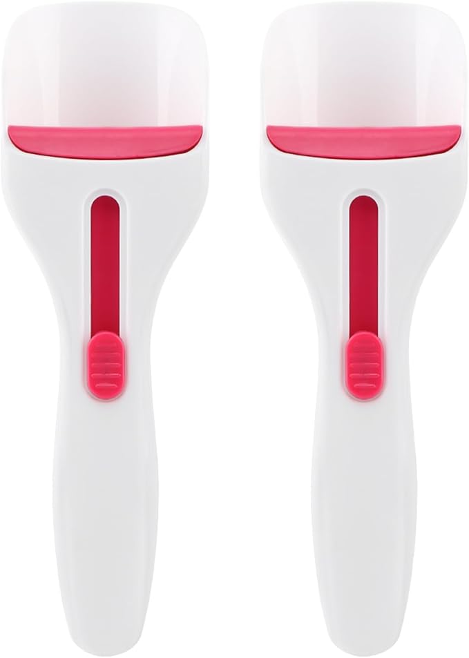 2pcs Cupcake Scoop Batter Dispenser Cupcake Batter Scoop Sliding Button Cake Cream Spatulas for Elegant Baking, Pastry(COLOR:white)