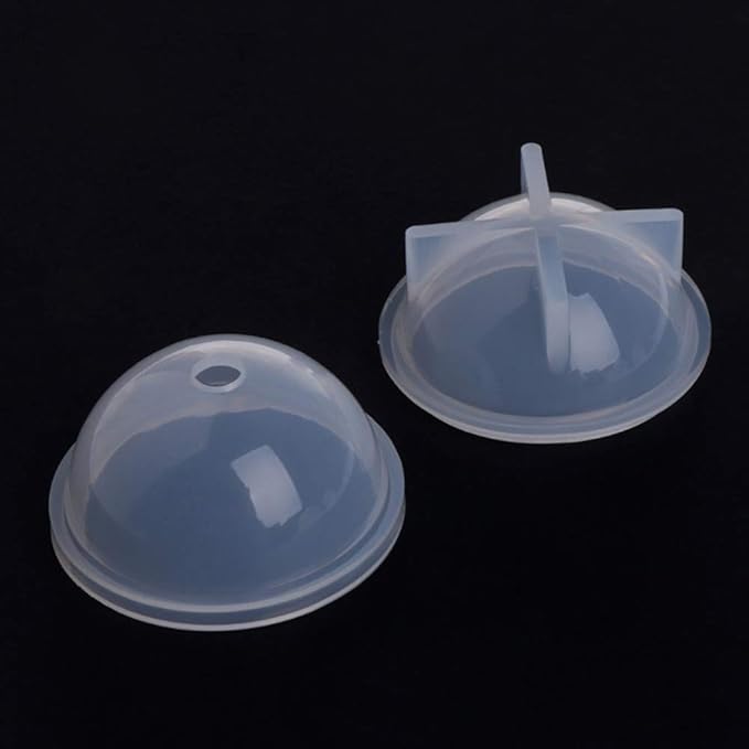 FineInno 5 PCS Sphere Resin Molds Round Silicone Molds Globe Ball Casting Moulds for Epoxy Resin DIY Necklace Jewelry Soap, Candle Bath Bomb Making