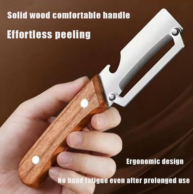 Multi-Functional Vegetable Peeler for Kitchen, with Ergonomic Non-Slip Handle, Good Sturdy, 2 in 1 Fruit Peeler and Bottle Opener, best for potato, vegetable, apple, carrot and more(2pcs)