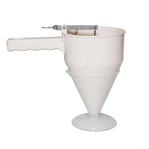 FABULETTA Pancake Batter Dispenser with Plunger for Small Octopus Balls, ABS Cake Dispenser Funnel for Takoyaki, Cupcakes, Muffins, Dishwasher Safe Kitchen Tool(A)