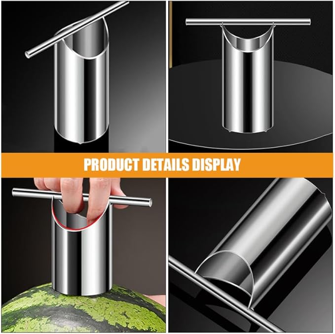 VOSAREA Stainless Steel Watermelon Core Collector Multi-Purpose Fruit Puncher and Opener Tool for Easy Melon Slicing and Cupcake Coring in Kitchen and Party Use