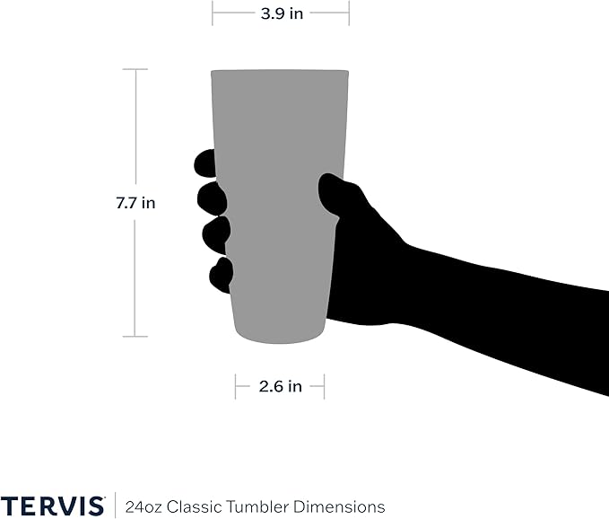 Tervis Clear & Colorful Lidded Made in USA Double Walled Insulated Tumbler Travel Cup Keeps Drinks Cold & Hot, 24oz, Black Lid, 1 Count (Pack of 1)