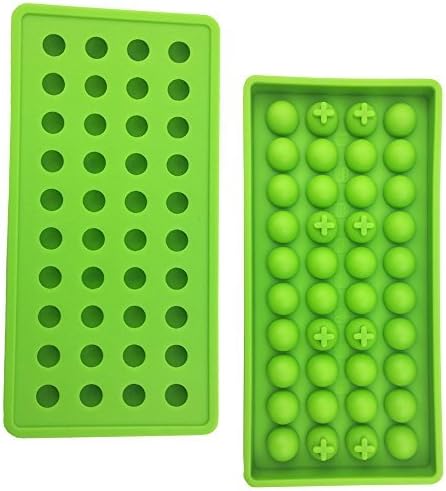 Mydio Mini Ice Ball Molds DIY Molds Tool for Candy pudding jelly milk juice Chocolate mold or Cocktails & whiskey particles (1 pack, Green)
