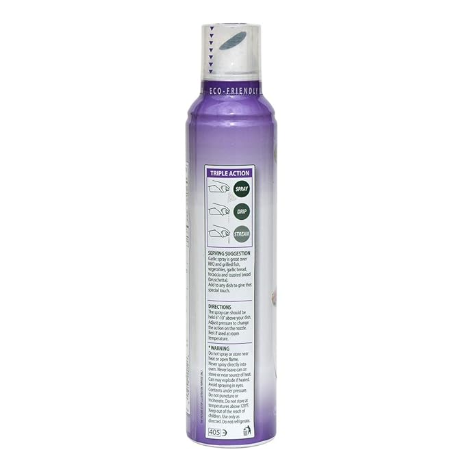 Mantova Extra Virgin Olive Oil Spray Garlic Flavored 8 oz. Spray Bottle - Manage Oil Amount - Great For Salads & Cooking (Pack of 2)
