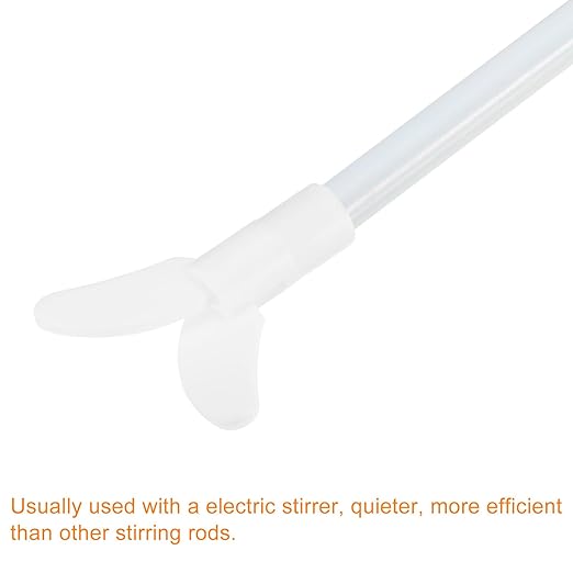 MECCANIXITY PTFE Electric Stirring Rod 250x65mm Length Overhead Stirrer Mixer Shaft with Foldable Paddle for Lab
