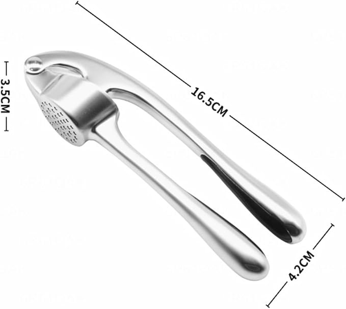 Heavy Duty Zinc Alloy Garlic Press & Mincer - Professional Rust-Proof Crusher for Garlic, Ginger and Nuts - Ergonomic Easy Squeeze Kitchen Gadget
