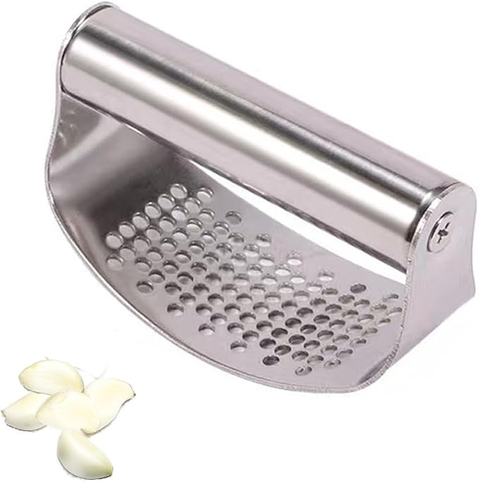 Garlic Press Rocker Stainless Steel,Garlic Mincer Garlic Crusher Tools, Garlic Smasher,Dishwasher Safe