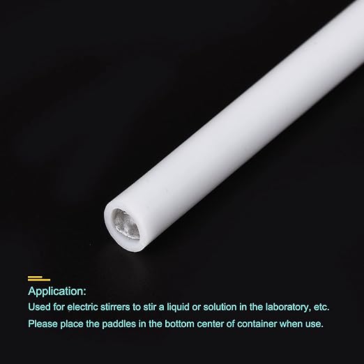 MECCANIXITY PTFE Electric Stirring Rod 450mm Length Overhead Stirrer Mixer Shaft with Foldable Paddle for Lab