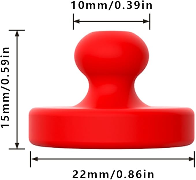 Air Fryer Magnets for Parchment Paper, 8PCS Strong Magnetic Silicone Clips to Secure Liners & Prevent Burning, 100% Food-Safe BPA Free, Waterproof & Heat-Resistant (0.86 inch,） (Red)