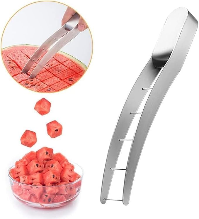 Watermelon Cutter Slicer Winnes Fruit Kitchen Tool Gadgets Melon Knife Cut Watermelon Into Cubes Stainless steel Cube Cutter