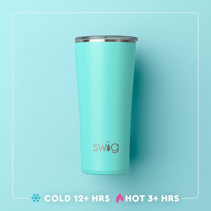 Swig Life 22oz Insulated Tumbler, Travel Coffee Tumbler with Lid, Cup Holder Friendly Travel Coffee Mug, Stainless Steel (Boho Desert)