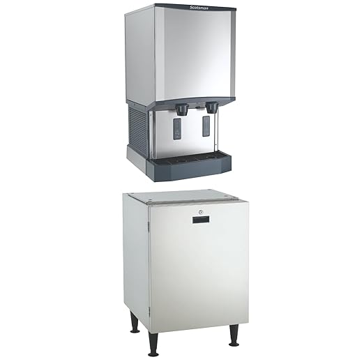 Scotsman Meridian Touchfree Countertop Nugget Ice Maker & Water Dispenser - 500 lb/Day, 40 lb Storage Bin, Stand w/Door