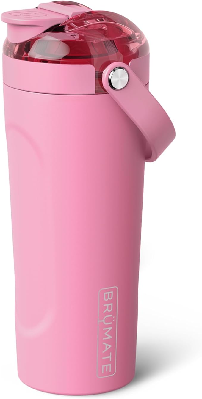 BrüMate MultiShaker Blender Shaker Bottle | 100% Leakproof Insulated Stainless Steel | Pre Workout and Protein Shaker Bottle for the Gym | 25oz (Primrose)