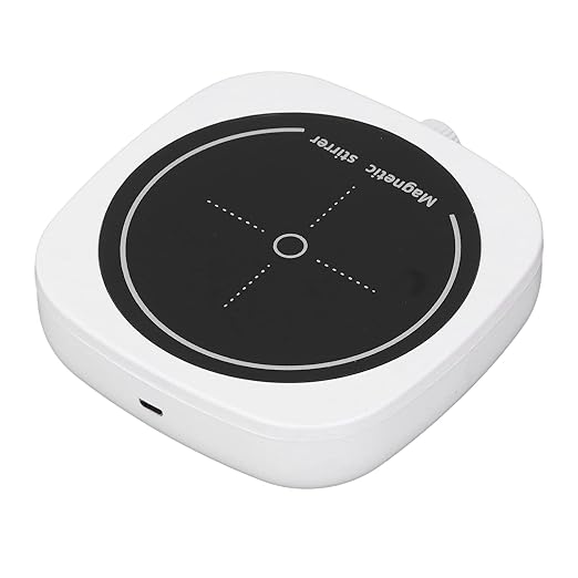 1L Magnetic Stirrer Tempered Glass Automatic Pot Stirrer Silent Mini USB Magnetic Liquid Mixer for Home 5x4.5x1.4in