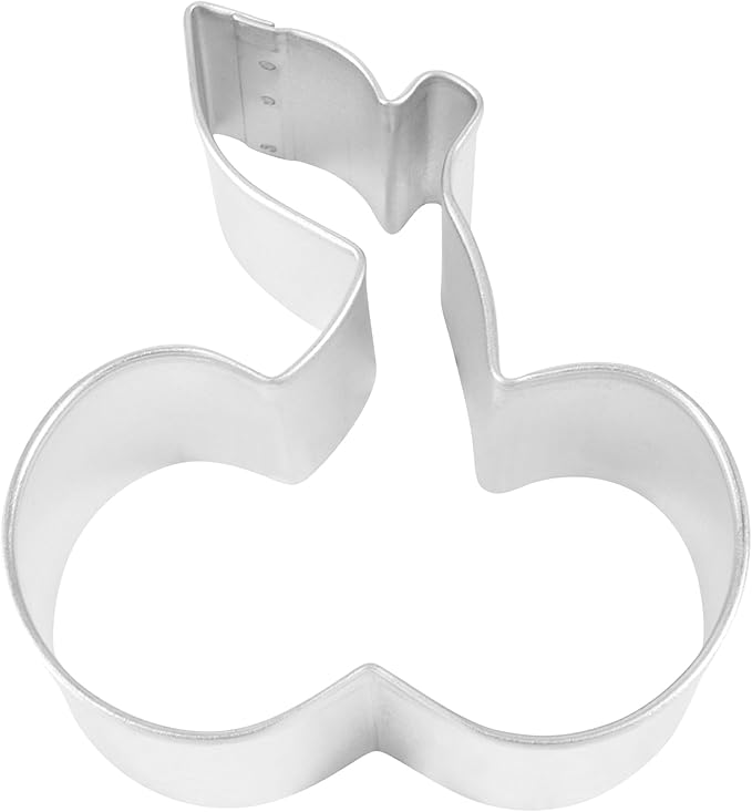 R&M Fruit Cookie Cutter 6-Piece Gift Set - Includes Lemon, Cherry, Pineapple, Watermelon, Peach, Strawberry Cookie Cutter with Recipe Card - Steel