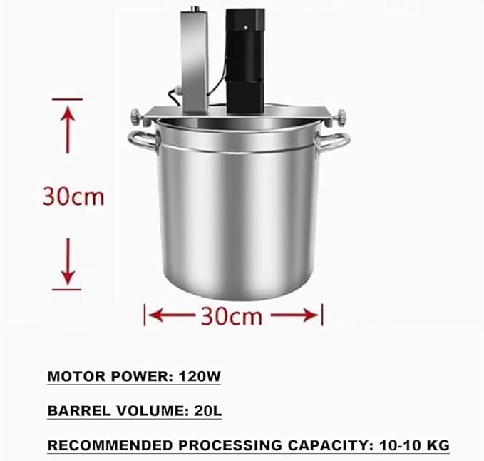 Electric Jam Mixer | 20L/25L/40L Stainless Steel Automatic Pot Stirrer with 4-Blade Scraper for Soup, Chili, Sauce, Beverage, Jam & Porridge(Color:40L)