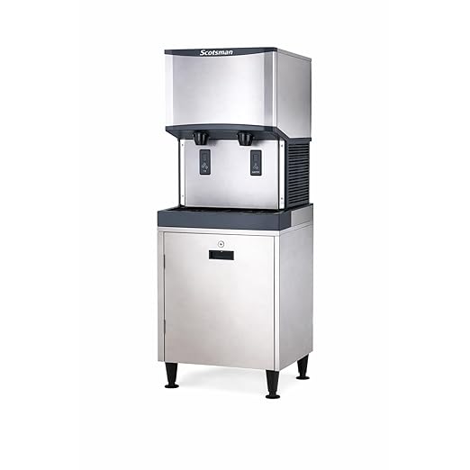 Scotsman Meridian Touchfree Countertop Nugget Ice Maker & Water Dispenser - 500 lb/Day, 25 lb Storage Bin, Stand w/Door