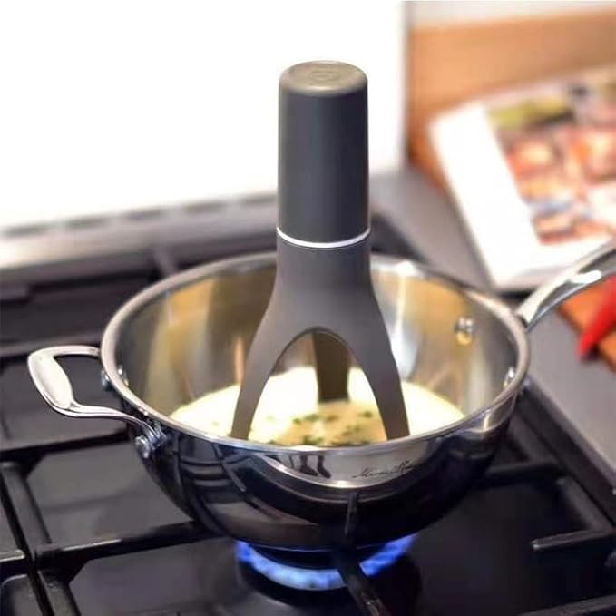 Automatic Stirrer Plastic Material Design Compact Portable pot stirrer automatic For Eggs Coffee Tea Mix Drinks Outdoor Barbecue Efficient Stirring Tool Kitchen Office Use