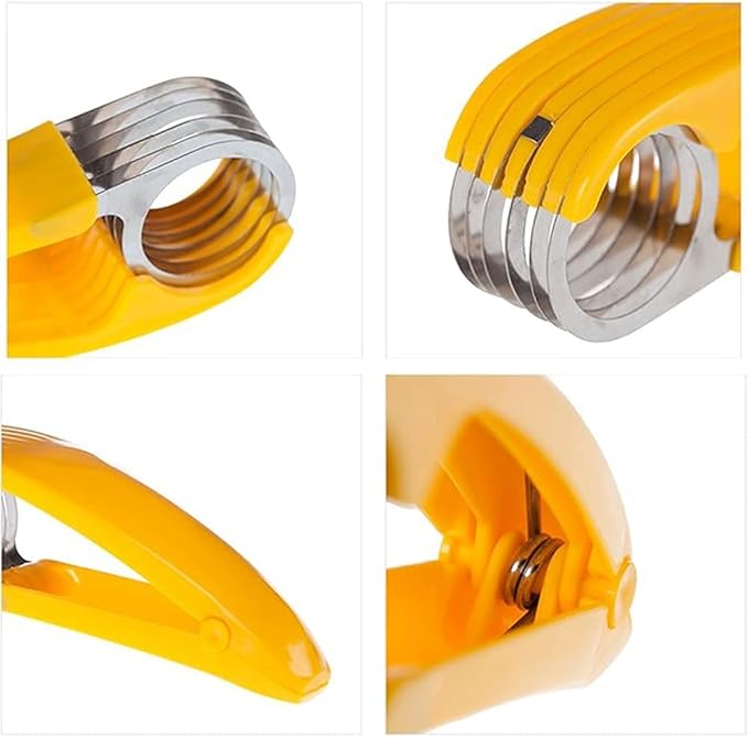 Guyuyii Banana Slicer Tool for Kids | Safer Than Knife ABS Plastic + Stainless Steel Cutter for Cereal, Oatmeal & Dehydrator Chips | Uniform Slices for Healthy Snacks | Dishwasher Safe Kitchen Gadget