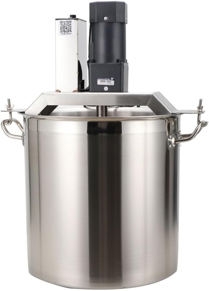 Automatic Food Mixer 40L/10.5 Gal Sauce Stirrer Frying Machine Electric Mixer Machine Commercial Pot Seasoning Bottom Soup Sauce Stirrer for for Making Jam, Sauce (110V)