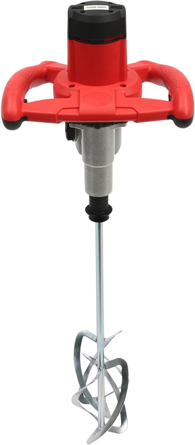 Paint Mortar Stirrer 2800W Dual Paddle Electric Mortar Stirrer Handheld Concrete Cement Mortar Mixer with 6 Speed Thinset Grout Plaster Paint Mud Fodder Mixer Machine Stirring Tool
