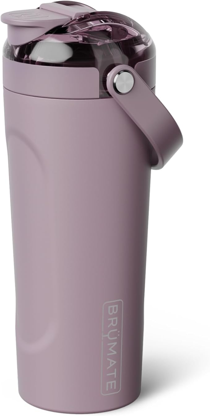 BrüMate MultiShaker Blender Shaker Bottle | 100% Leakproof Insulated Stainless Steel | Pre Workout and Protein Shaker Bottle for the Gym | 25oz (Lilac Dusk)