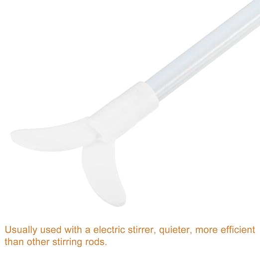 MECCANIXITY PTFE Electric Stirring Rod 250x80mm Length Overhead Stirrer Mixer Shaft with Foldable Paddle for Lab