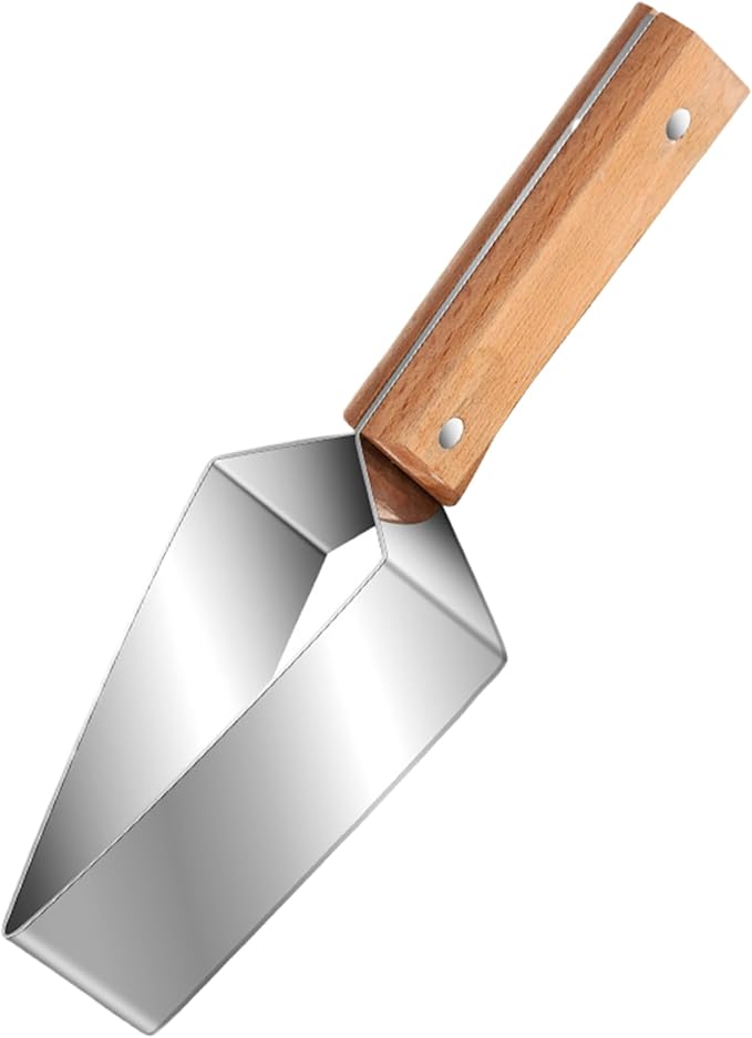 Watermelon Cutter Rectangular Stainless Steel Watermelon Slicer with Wood Handle and Blade Sleeve Polished Sharp Fruit Cutter for Apples, Hami MelonWatermelon